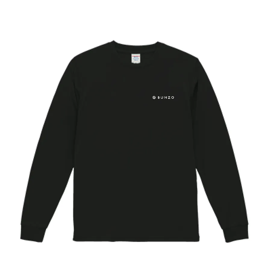 BUNZO Left Chest Long Sleeve Tee - Black (front)